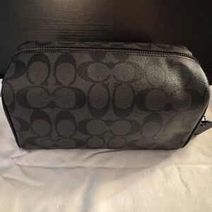 Coach Signature Black Toiletry Bag